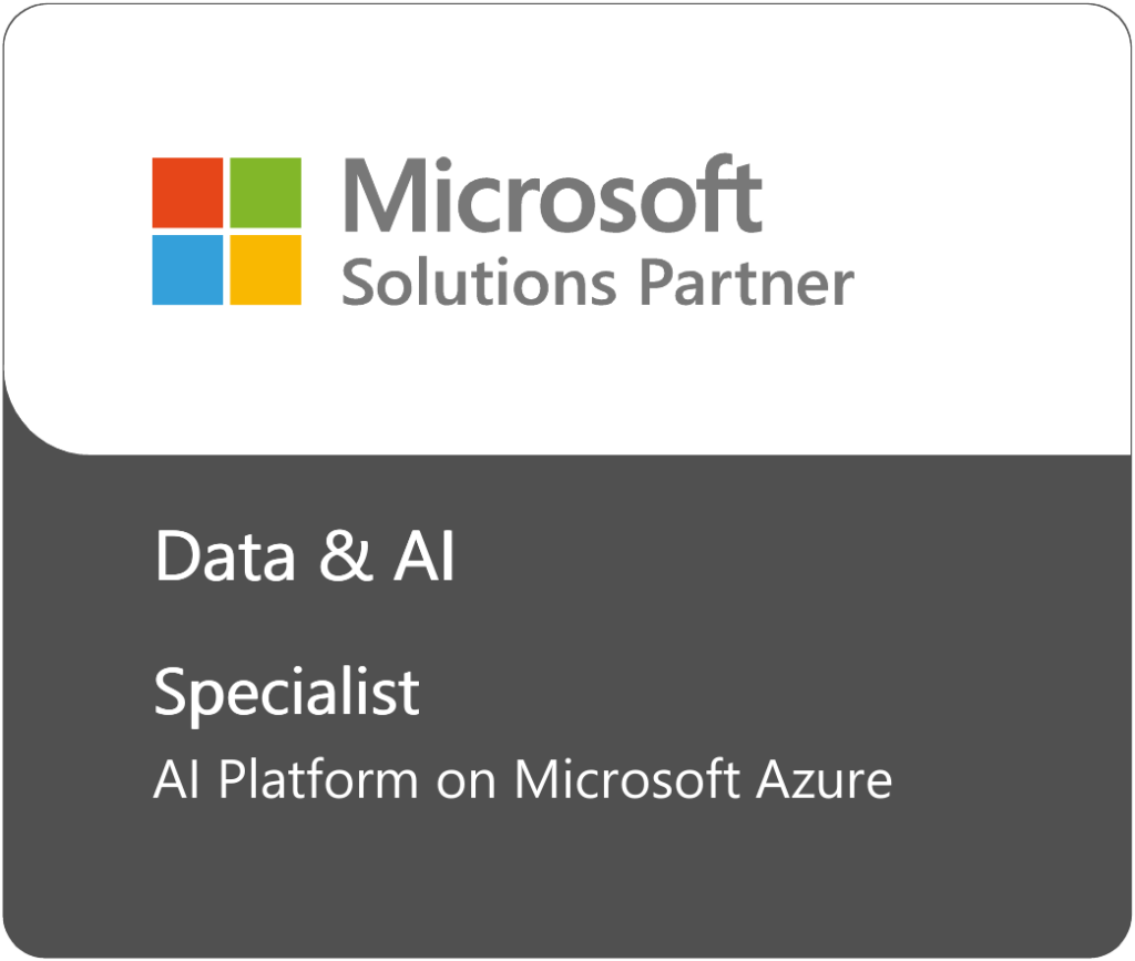 Microsoft Solutions Partner badge for Data & AI with Specialist designation in AI Platform on Microsoft Azure